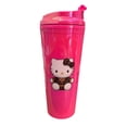 thumbnail image 1 of Termo de Acrílico con gliter color fucsia Hello Kitty, mide 23 cm de alto por 10 cm de ancho de 710 mililitros, 1 of 3