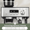 thumbnail image 5 of Gevi 20-Bar Espresso Machine with Grinder and Milk Frother, Espresso and Latte Maker for Home, Silver, 5 of 9