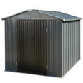 thumbnail image 6 of VEIKOUS 10' x 10' Outdoor Storage Shed w/Lockable Door & Vents for Garden Backyard, Gray, 6 of 10