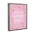 thumbnail image 3 of Stupell Industries The Sweetest Mom Pink Hearts Holiday Painting Gray Floater Framed Art Print Wall Art, 3 of 6