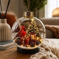 thumbnail image 4 of Glowing Christmas Diorama Ornament, 3D Red Cardinal Bird Sphere Diorama with LED Lights for Tree Ceiling Window Fireplace Mantel Holiday Home Decor(Red), 4 of 6