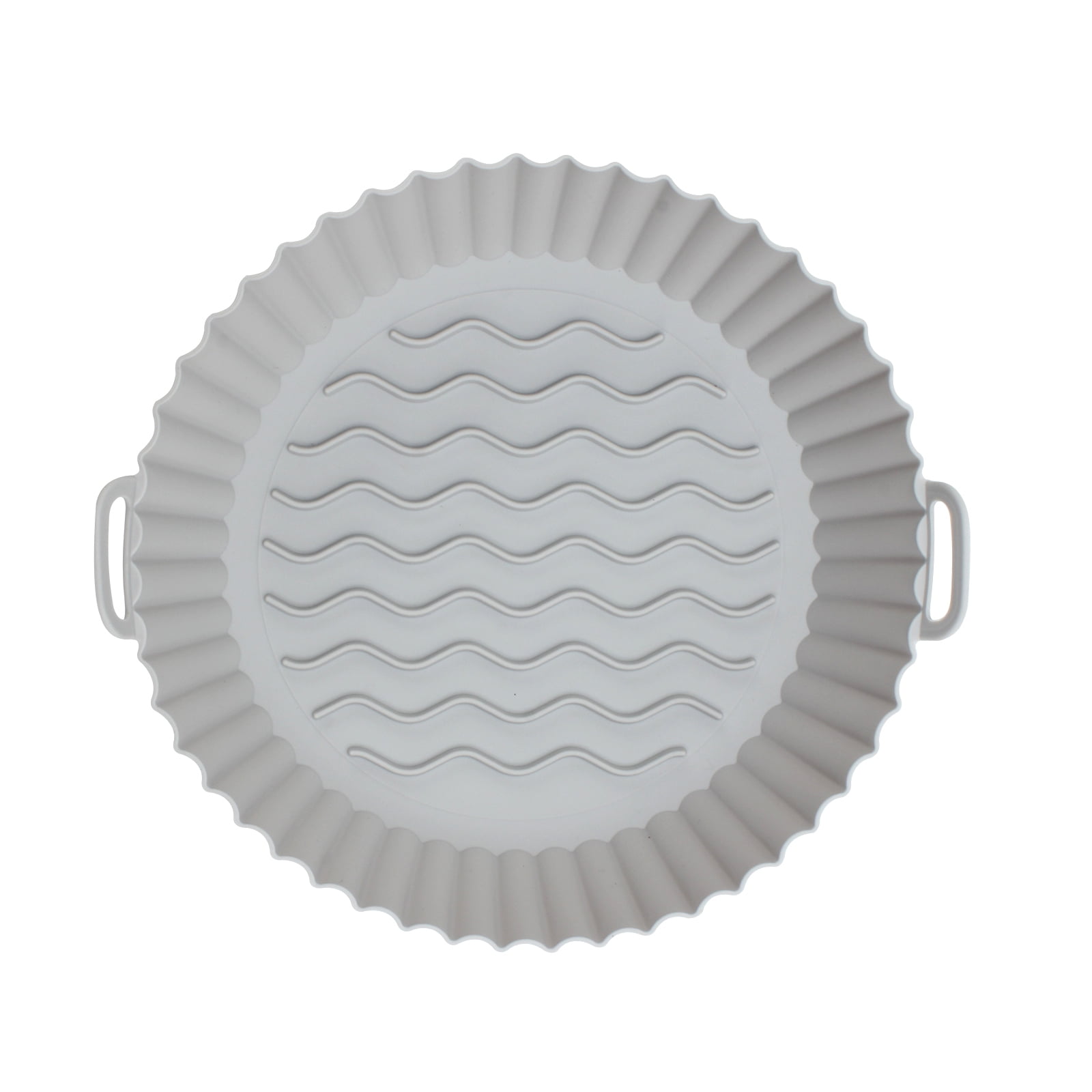 (3 pack) Cook with Color Grey Silicone Reusable Air Fryer Liner, 7” diameter 2” tall, 1 Count per Pack