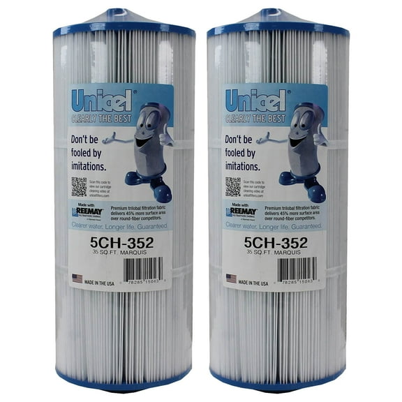 Unicel 5CH-352 Replacement 35 SqFt Spa Filter Cartridge,151 Pleats (2 Pack)