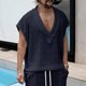thumbnail image 2 of Camisola de Color Sólido de los Hombres, Ropa Interior de Denim sin Mangas con Cuello en V para Senderismo Y Uso Diario, Ligero Elástico de Fácil Ajuste, 2 of 9