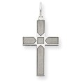 thumbnail image 1 of 14k White Gold Cross Necklace Pendant Charm Religious Latin, 1 of 6