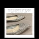 thumbnail image 4 of Qarigey 2pieces Womens Leather Wear-resistant Shoes Women Sequin Flat Women Wedding Shoes Court Care Comfortable Women Fiber Calzado plata 35.1, 4 of 6