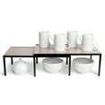 Smart Kitchen Racks Smart Design Expandable Kitchen Storage Shelf with Premium Wood Accents ...