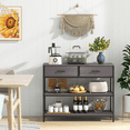 40'' Console Table Behind Couch Table with 2 Folding Fabric Drawers