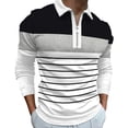 thumbnail image 1 of Cathalem Mens Golf Polo Shirts Performance Polo Long Sleeve Collared Shirt,Black S, 1 of 5