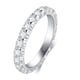 thumbnail image 1 of Anillo de plata de ley con circonita cúbica, elegante banda de plata de ley de 3 mm, anillos de plata de ley para mujer Xtellar plateado, 1 of 3