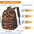 thumbnail image 3 of 17 Inch Lightweight Backpack,PVC Waterproof Oxford Fabric, Ergonomically Designed, with Large Capacity, Leopard Animal Pattern, 3 of 4