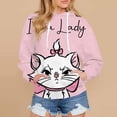 thumbnail image 2 of Sudadera con capucha para mujer, cuello redondo, Y2k, Disney Mary Cat, sudadera con capucha estampada de moda, sudadera con capucha de manga larga para niñas, sudadera de moda con flores, 2 of 4