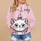 thumbnail image 2 of Sudadera con capucha para mujer, cuello redondo, Y2k, Disney Mary Cat, sudadera con capucha estampada de moda, sudadera con capucha de manga larga para niñas, sudadera de moda con flores, 2 of 5
