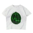 thumbnail image 1 of Toddler Girls Summer Tops Tees Changing Flip Sequins Watermelon Short Sleeve T Shirt Daily Spring Shirts For Kid 3-4T, 1 of 6