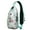 Greenish-blue-13, variant on Cute Llama Face Cartoon Sling Backpack, Lightweight Crossbody Daypack with Adorable Alpaca Kawaii Pattern, Funny and Cute Design, Anti-theft Travel Bag for Students, Travelers, Outdoor, Gym