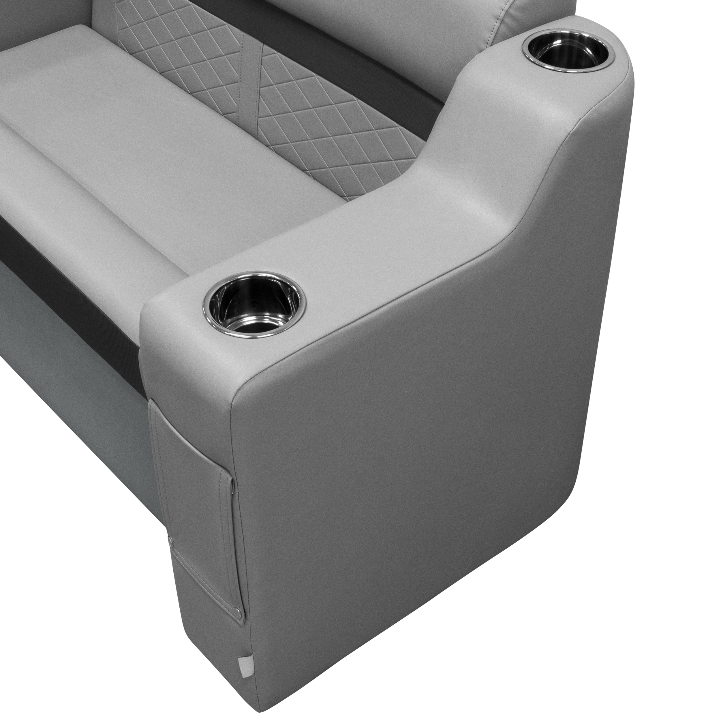 Wise DLX3009-221 DLX Series Pontoon Left Radius Arm Rest - Marble