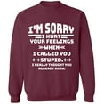 thumbnail image 2 of OXI Crewneck Sweatshirt - You Stupid I Thought You Knew,Basic Casual Sweatshirts for Men's and Women Fleece Sweatshirt Long Sleeve - Maroon 3X-Large, 2 of 2