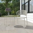 thumbnail image 1 of HOMETRENDS Elora Steel Outdoor Stacking Chair, Greige, 1 of 10