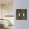 thumbnail image 4 of Yayeee Toggle Light Switch Wall Plate 2-Gang 4.56"x4.48" Decorative Outlet Cover, Black Floral Pattern, 4 of 7