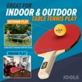 thumbnail image 4 of JOOLA Hit Set Table Tennis Bundle with Carrying Case, 4 Paddles, 8 Balls, Red, 4 of 6