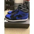 thumbnail image 2 of Ni - ke Ni - ke Air Jordan 1 Mid Black/Hyper Royal-White Mens Size 17 | 554724-077, 2 of 5