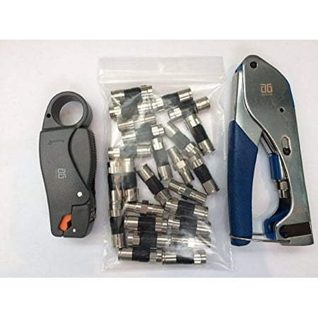 - Compression Tool Kit Cable Stripper RG6 Connectors & F81 Coaxial Joiners by AG