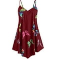 thumbnail image 1 of Plus Size Vest Women Sleeveless Vest Plus Size Spaghetti Strap Butterfly Print Tank Top, 1 of 3