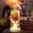 D, variant on Halloween Christmas Glass Dome Lighted Pumpkin Flower Arrangement Night Light Holiday Decor Tabletop Centerpiece Festive Gift Decoration LED Display for Home Party Mantel Shelf Accent