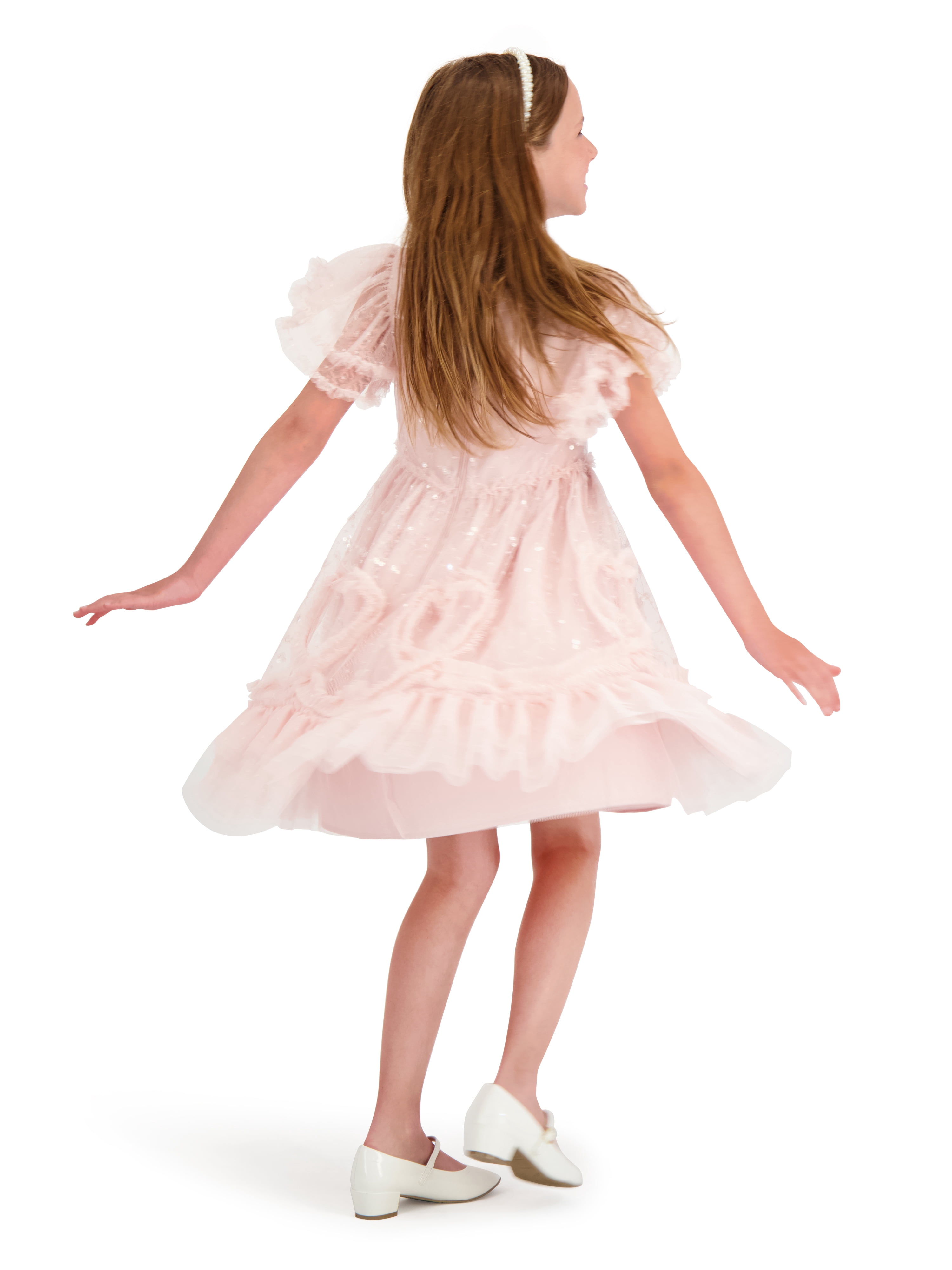 Kensie Girl Sequin Mesh Short Sleeve Dress, Sizes 4-16