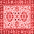 thumbnail image 1 of Ahgly Company Machine Washable Indoor Square Oriental Red Traditional Area Rugs, 5' Square, 1 of 4