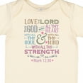 thumbnail image 4 of Inktastic Love the Lord Heart Mind Strength Girls Baby Bodysuit, 4 of 5
