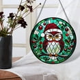 thumbnail image 4 of Pawberry Owls Window Hanging Stained Glass, Owls Suncatchers for Windows Stained Glass, Stained Glass Owls suncatcher, 4 of 7