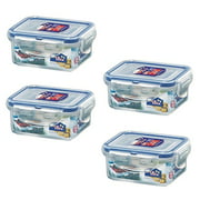 (Pack of 4) LOCK & LOCK Airtight Rectangular Food Storage Container 6-oz / 0.76-cup