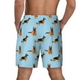 thumbnail image 4 of Uemuo German Shepherd Dog Pattern Mens Swim Trunks Quick Dry Board Shorts with Mesh Lining, Stretch Beach Shorts Quick Dry No-Chafing Board Shorts-XX-Large, 4 of 9