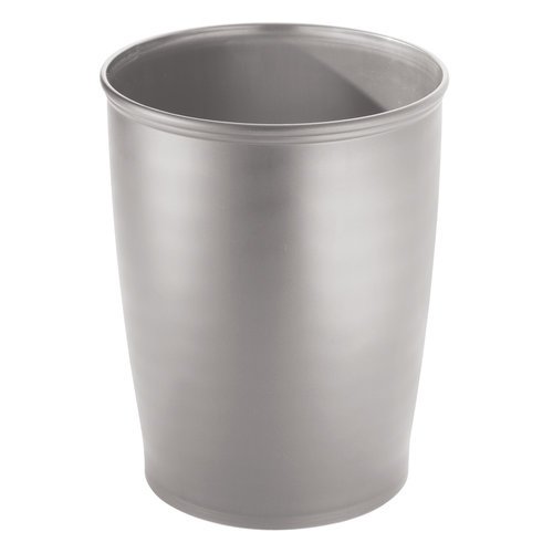 InterDesign Kent Tall Trash Can, Silver