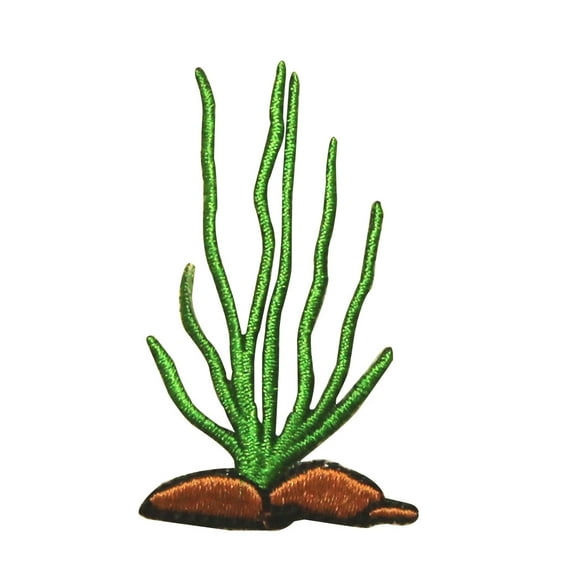 ID 0357 Seaweed Water Plant Embroidered Iron On Applique Patch