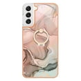 thumbnail image 4 of Allytech for Samsung Galaxy S23 Plus Case 6.6 inch, [Rotation Ring Kickstand] IMD Frame Shockproof Soft Silicone Drop Protective Women Men Slim Marble Cover for Samsung Galaxy S23 Plus 5G, Rosegold, 4 of 10