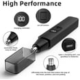 thumbnail image 5 of Nose Hair Trimmer Rechargeable Cordless Painless Ear Eyebrow Trimming Tool Dual Edge Blades Razor Easy Cleansing with LED Light for Man Woman (Black), 5 of 6