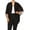 Black, variant on Plus Size Women's Trendy Style Open Front Loose Fit Cardigan