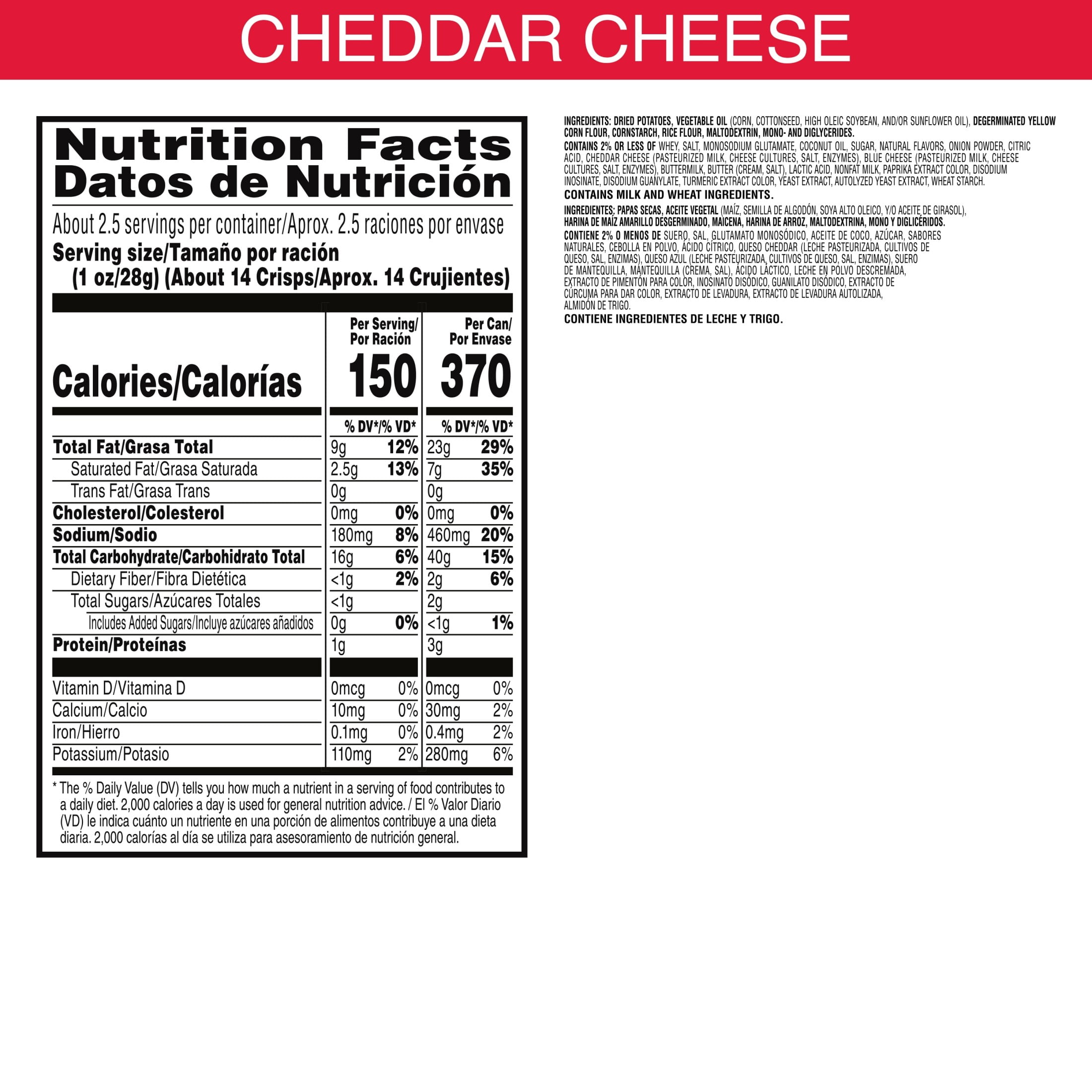 Pringles Cheddar Cheese Potato Crisps Chips, Lunch Snacks, 12 Count