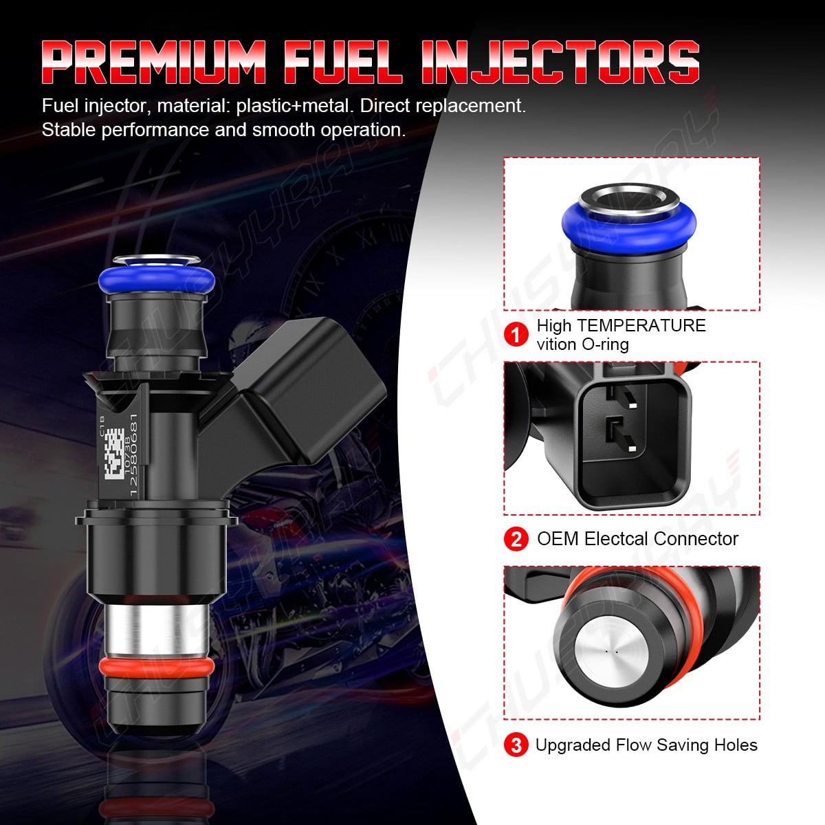 NEW Set of 8 Fuel Injectors 12580681 FIT 04-10 Chevrolet GMC 4.8 5.3 6.0 6.2L
