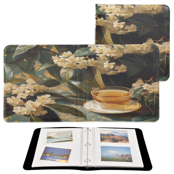 BZSMCE Photo Album Book Scrapbooking Osmanthus and Tea Printed Picture Album