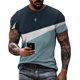 thumbnail image 1 of "Xishao Camiseta Hombre Deslumbrantes Modelos De Diseño De Estilo Deportivo De Verano, Tops De Manga Corta Estampados con Costuras, Camiseta Transpirable Informal Simple, Ropa para Hombres" Xishao ropa, 1 of 2