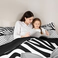 thumbnail image 3 of Castle Fairy Dreamy Princess Full Size Comforter Sets,Abstract Zebra Print Bedding Sets, 3 of 6