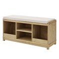 Modern Essentials Charlotte Solid Wood 4Cube Storage Bench, Multiple