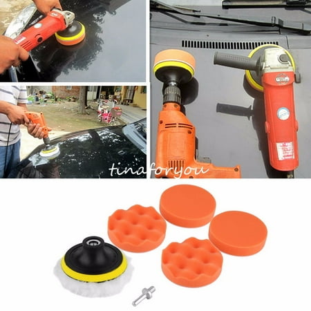 Buffer Kit - Meigar Car Polisher Buffer Pad Car Sponge and Woolen Polishing Waxing Buffing Pad Kit Set with M10 Drill Adapter