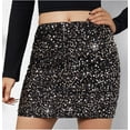 thumbnail image 2 of Plus Size Sequin Skirt for Women Elegant High Waist Mini Skirt Fashionable Party Club Wear Stylish Bodycon Outfit, 2 of 2