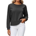 thumbnail image 6 of Plebaso Cropped Sweatshirt for Women Casual Long Sleeve Pullover Loose Womens Comfortable Crewneck Tops, 6 of 7
