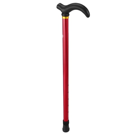 Aluminum Alloy Retractable Walking Stick 2 Section Telescopic Adjustable Height Cane Anti-skid Walking Stick for Old People (Red)