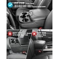 thumbnail image 2 of KBH Middle Console Cover for Dodge Ram 1500 Accessories 2013-2018, Ram 2500/3500/1500 Classic Model 2013-2025, Black Leather Armrest Lid Protective Cover for Truck Interiror, 2 of 6